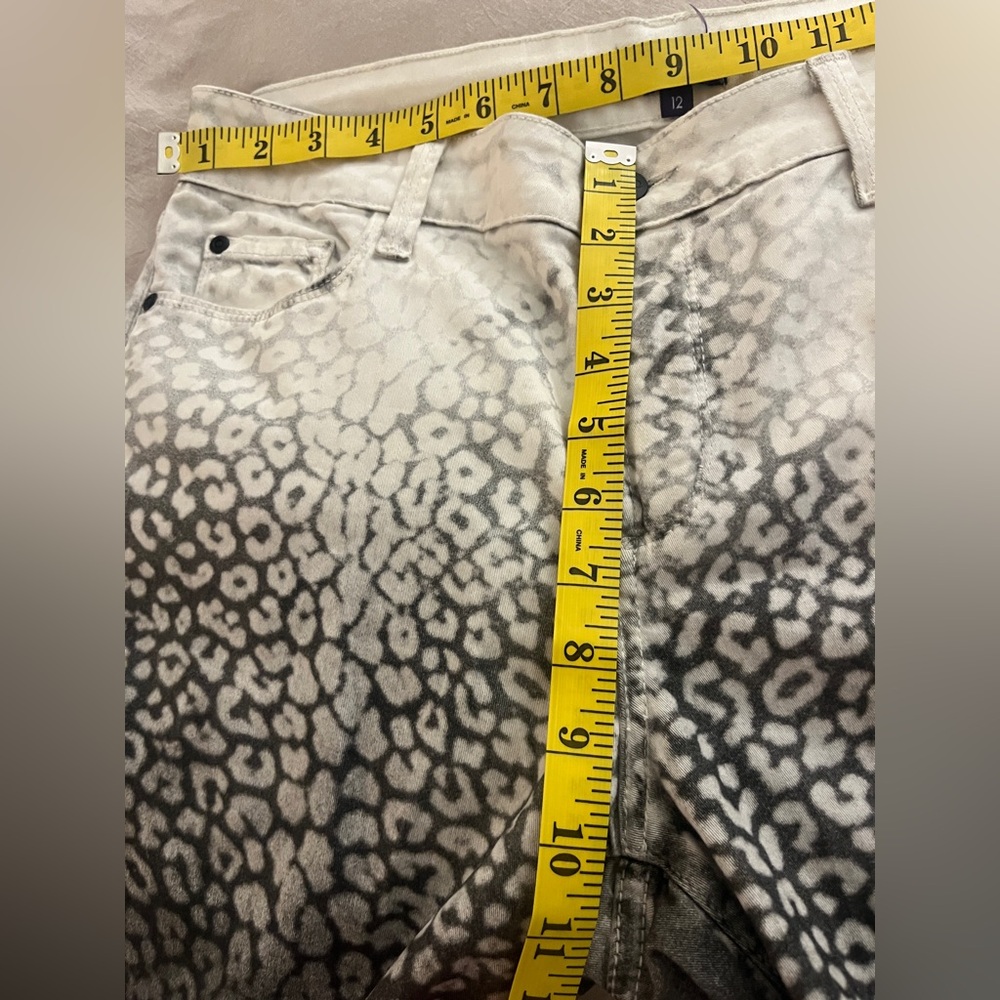 Nydj Womens Slim Skinny Jeans Leopard Print Ombre Stretch Pockets Denim size 12 - Picture 7 of 13